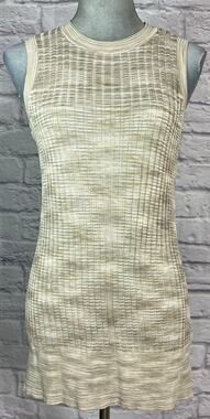 Ted Baker Neutral Ribbed Retro Woven Sleeveless Blouse